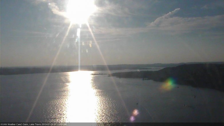 Lake Travis webcam, July 26, 2019 6:15 PM CT