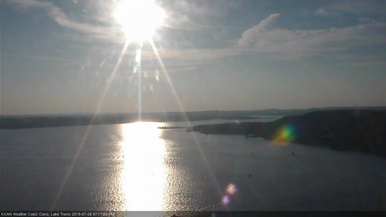 Lake Travis webcam, July 26, 2019 6:20 PM CT