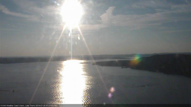 Lake Travis webcam, July 26, 2019 6:25 PM CT