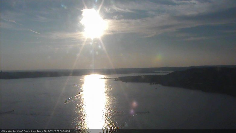 Lake Travis webcam, July 26, 2019 6:35 PM CT