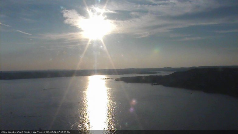 Lake Travis webcam, July 26, 2019 6:40 PM CT