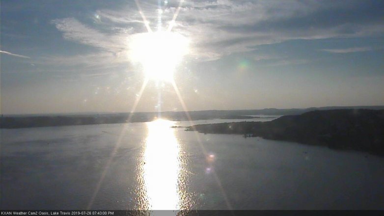 Lake Travis webcam, July 26, 2019 6:45 PM CT
