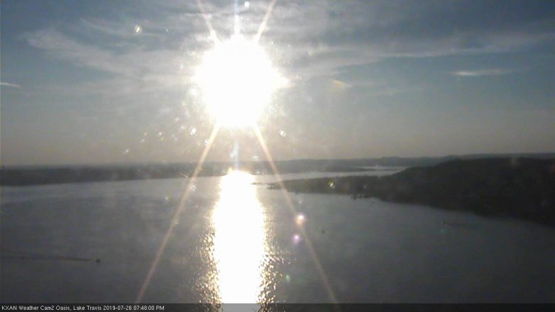 Lake Travis webcam, July 26, 2019 6:50 PM CT
