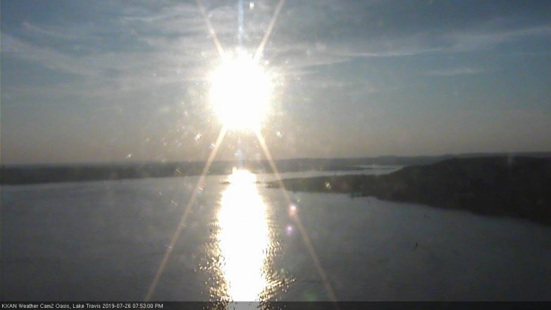 Lake Travis webcam, July 26, 2019 6:55 PM CT