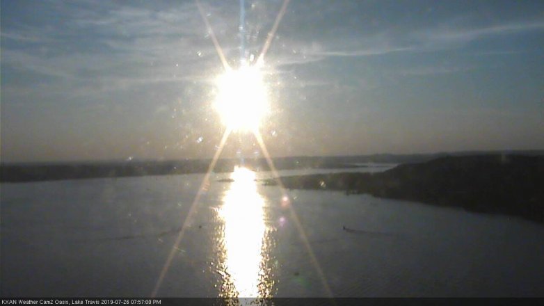 Lake Travis webcam, July 26, 2019 7:00 PM CT