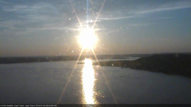 Lake Travis webcam, July 26, 2019 7:05 PM CT
