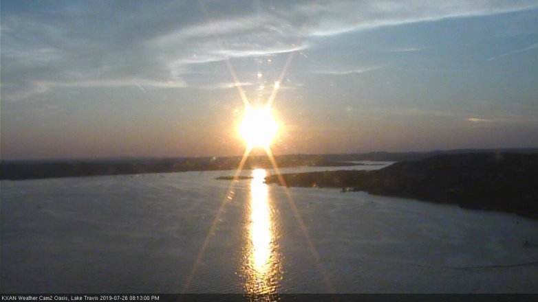Lake Travis webcam, July 26, 2019 7:15 PM CT