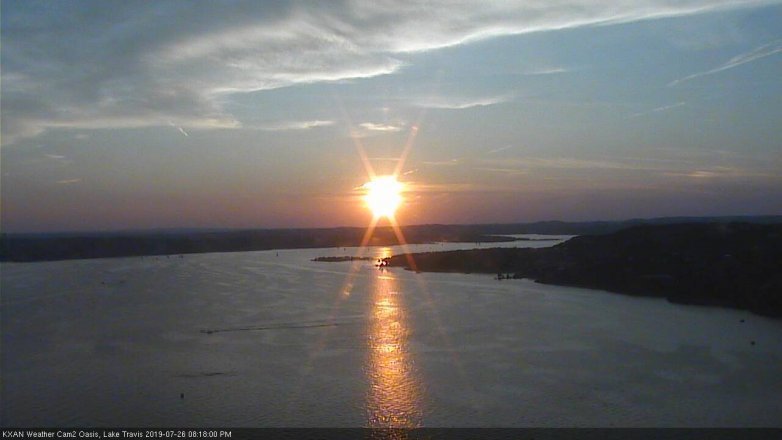 Lake Travis webcam, July 26, 2019 7:20 PM CT