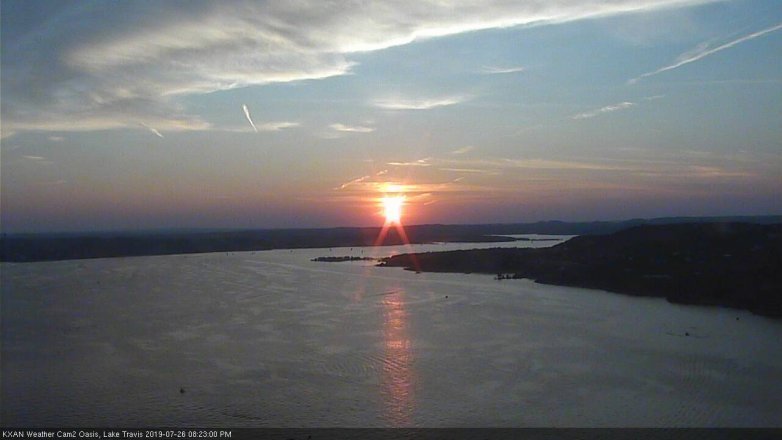 Lake Travis webcam, July 26, 2019 7:25 PM CT