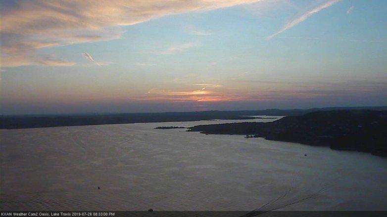 Lake Travis webcam, July 26, 2019 7:35 PM CT