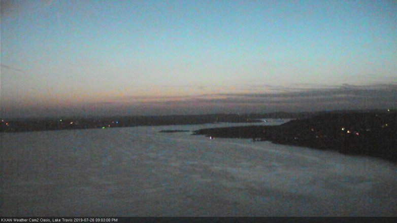 Lake Travis webcam, July 26, 2019 8:05 PM CT