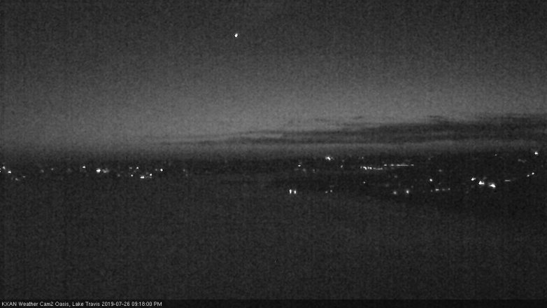 Lake Travis webcam, July 26, 2019 8:20 PM CT