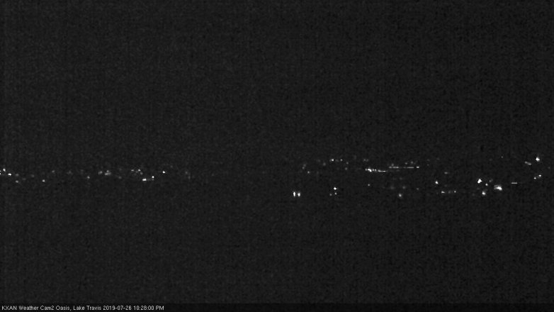 Lake Travis webcam, July 26, 2019 9:30 PM CT