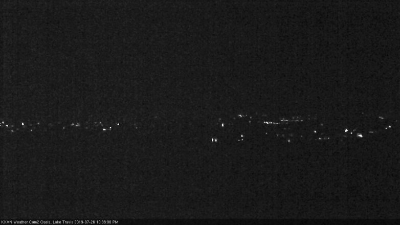 Lake Travis webcam, July 26, 2019 9:40 PM CT