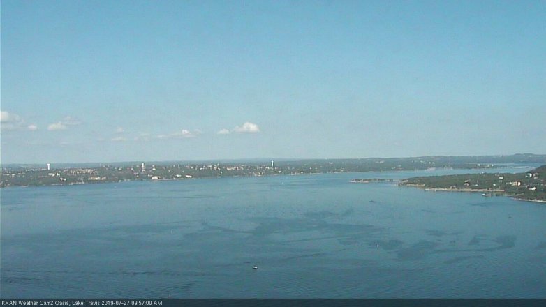 Lake Travis webcam, July 27, 2019 9:00 AM CT