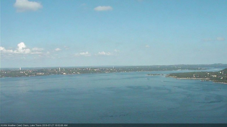 Lake Travis webcam, July 27, 2019 9:05 AM CT