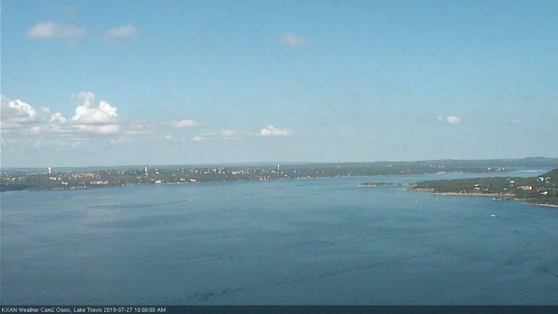 Lake Travis webcam, July 27, 2019 9:10 AM CT