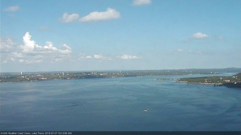 Lake Travis webcam, July 27, 2019 9:15 AM CT