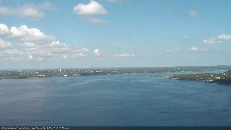 Lake Travis webcam, July 27, 2019 9:20 AM CT