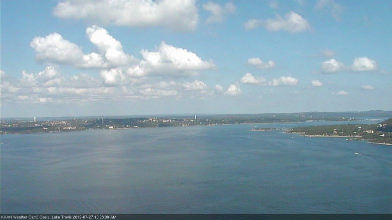 Lake Travis webcam, July 27, 2019 9:30 AM CT