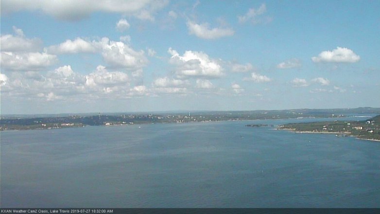 Lake Travis webcam, July 27, 2019 9:35 AM CT