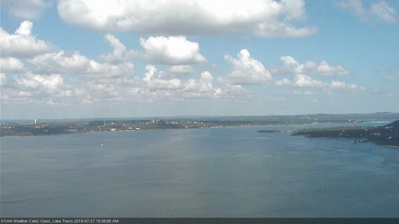 Lake Travis webcam, July 27, 2019 9:40 AM CT