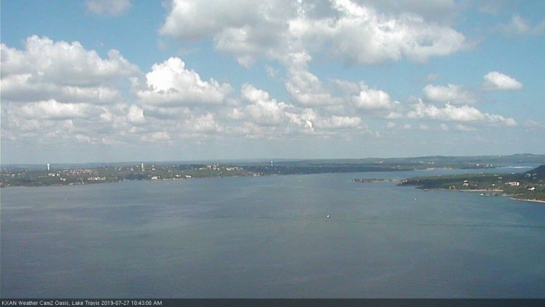 Lake Travis webcam, July 27, 2019 9:45 AM CT