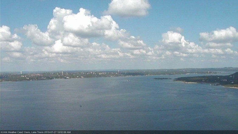 Lake Travis webcam, July 27, 2019 9:55 AM CT