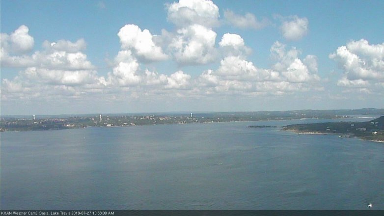 Lake Travis webcam, July 27, 2019 10:00 AM CT