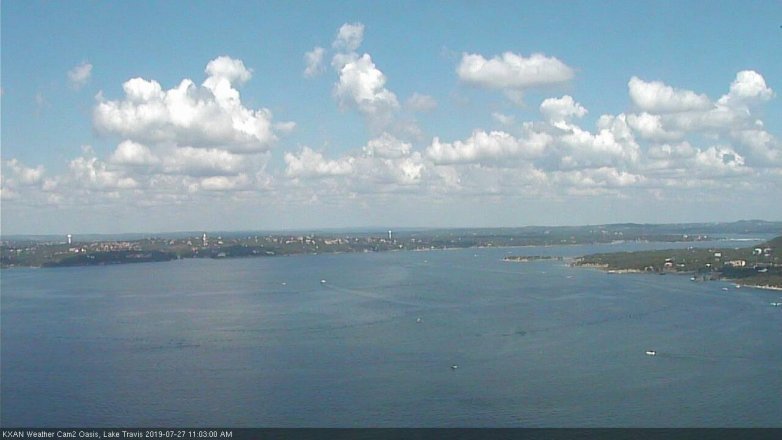 Lake Travis webcam, July 27, 2019 10:05 AM CT