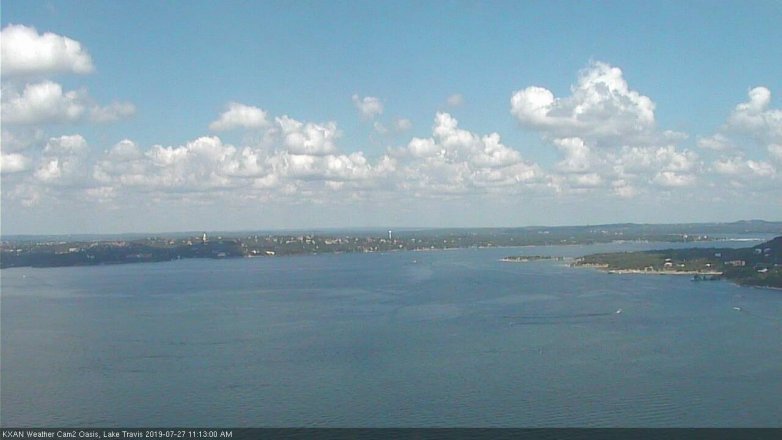 Lake Travis webcam, July 27, 2019 10:15 AM CT