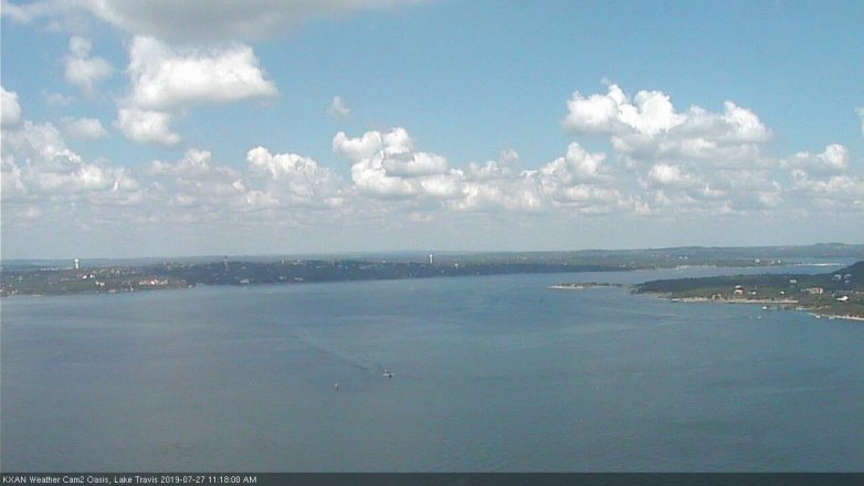 Lake Travis webcam, July 27, 2019 10:20 AM CT