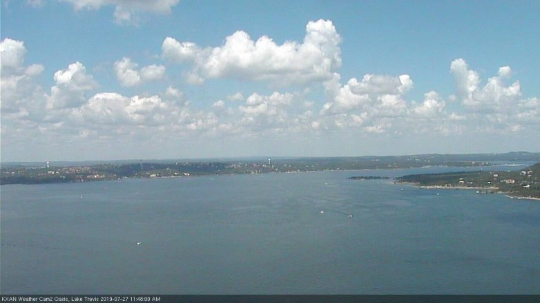 Lake Travis webcam, July 27, 2019 10:50 AM CT