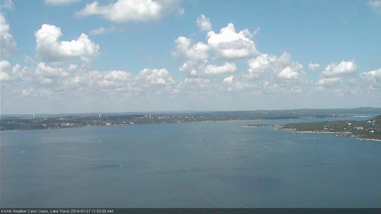 Lake Travis webcam, July 27, 2019 10:55 AM CT