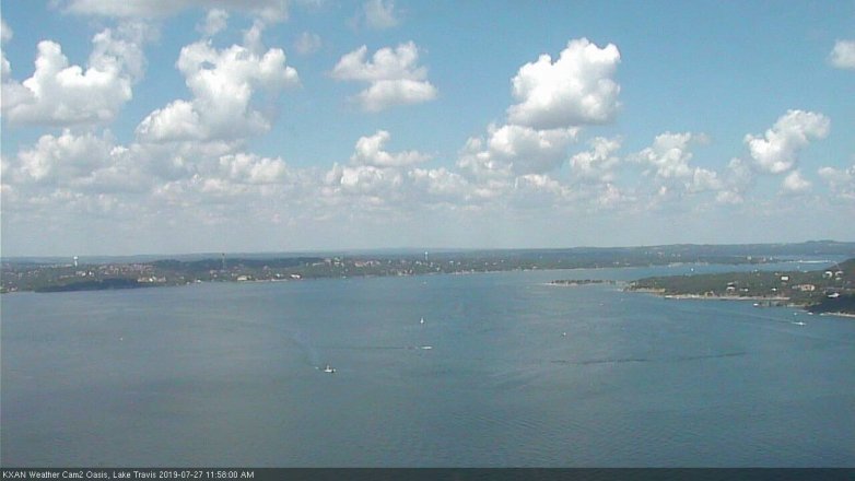 Lake Travis webcam, July 27, 2019 11:00 AM CT