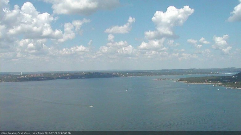 Lake Travis webcam, July 27, 2019 11:05 AM CT