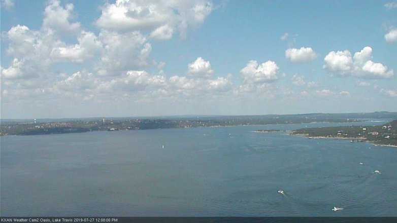 Lake Travis webcam, July 27, 2019 11:10 AM CT