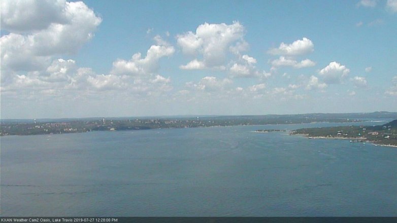 Lake Travis webcam, July 27, 2019 11:30 AM CT