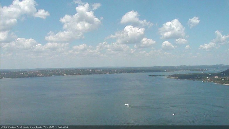 Lake Travis webcam, July 27, 2019 11:40 AM CT
