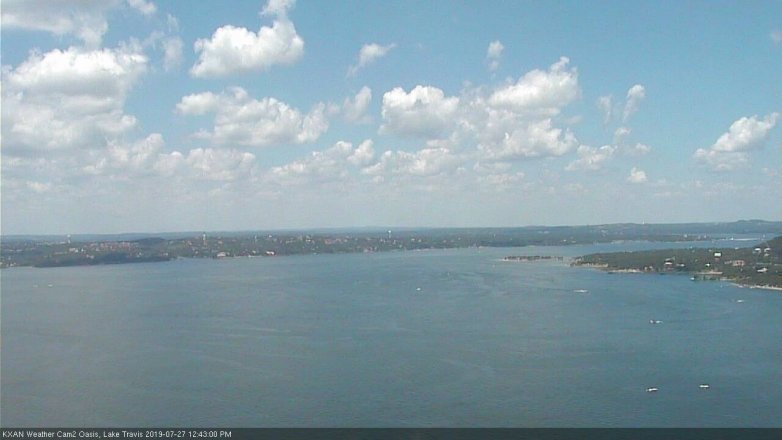 Lake Travis webcam, July 27, 2019 11:45 AM CT