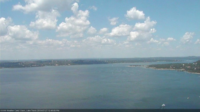 Lake Travis webcam, July 27, 2019 11:50 AM CT