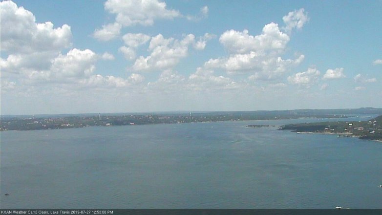 Lake Travis webcam, July 27, 2019 11:55 AM CT