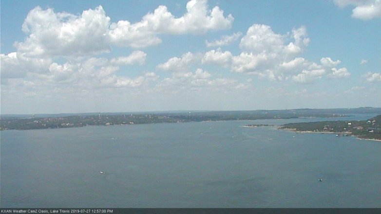 Lake Travis webcam, July 27, 2019 12:00 PM CT