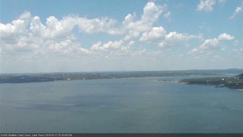 Lake Travis webcam, July 27, 2019 12:05 PM CT