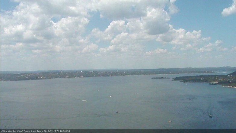 Lake Travis webcam, July 27, 2019 12:20 PM CT