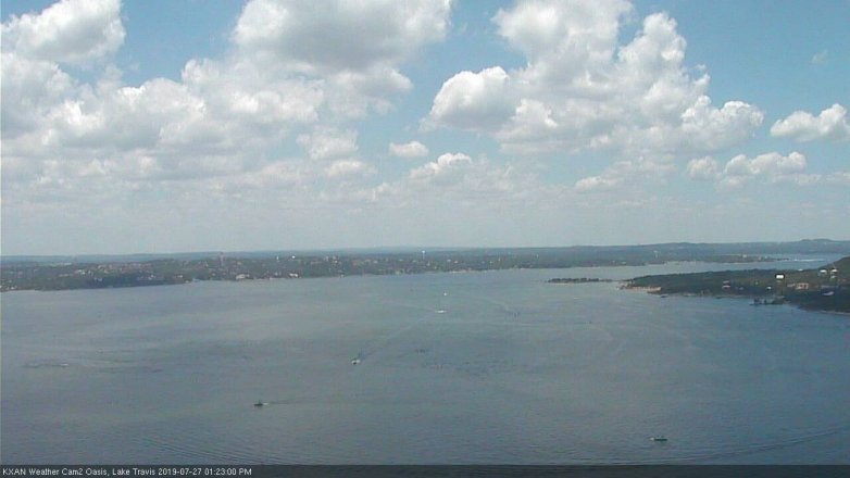 Lake Travis webcam, July 27, 2019 12:25 PM CT