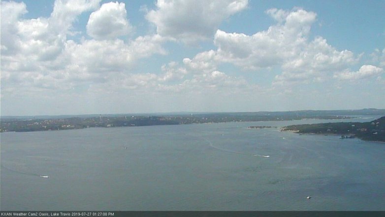 Lake Travis webcam, July 27, 2019 12:30 PM CT