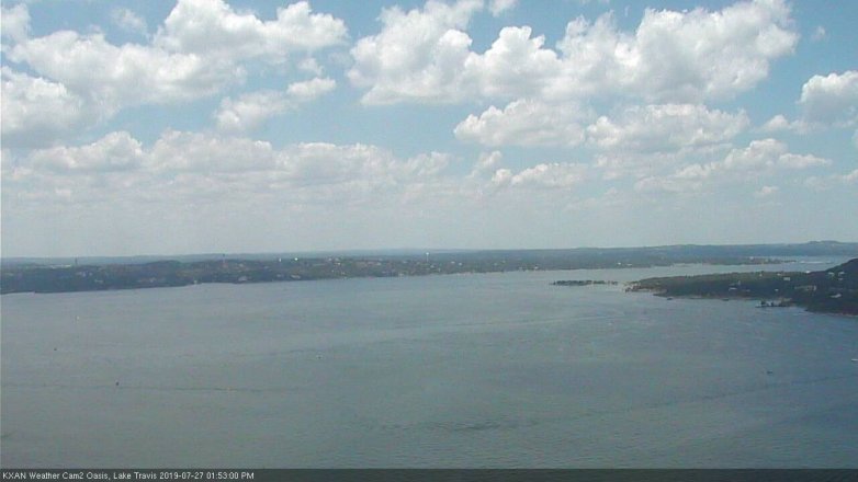 Lake Travis webcam, July 27, 2019 12:55 PM CT