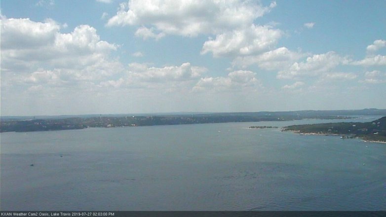Lake Travis webcam, July 27, 2019 1:05 PM CT