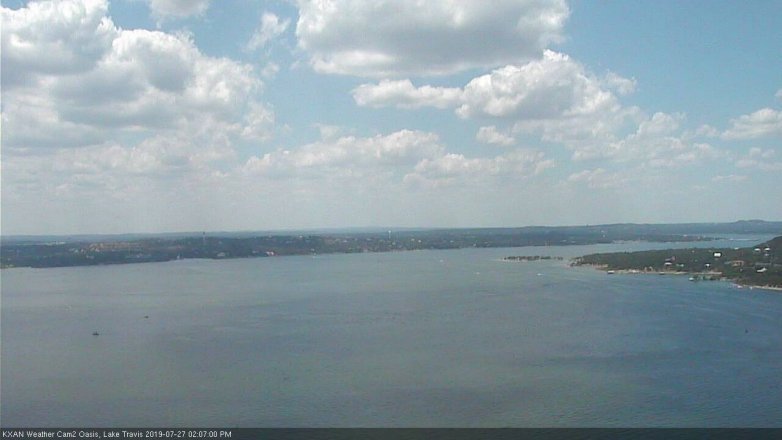 Lake Travis webcam, July 27, 2019 1:10 PM CT
